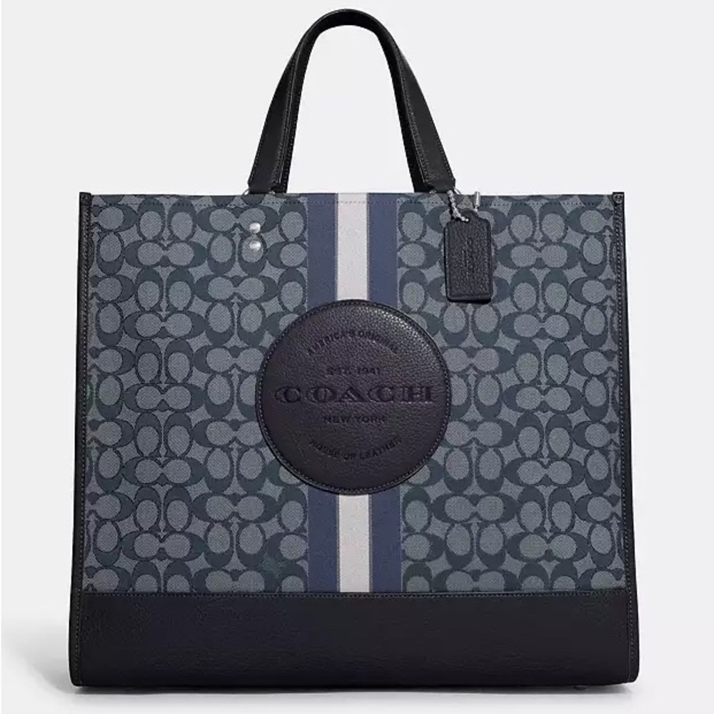 Coach Tote Bag Signature Jacquard Dempsey 40 + stripe